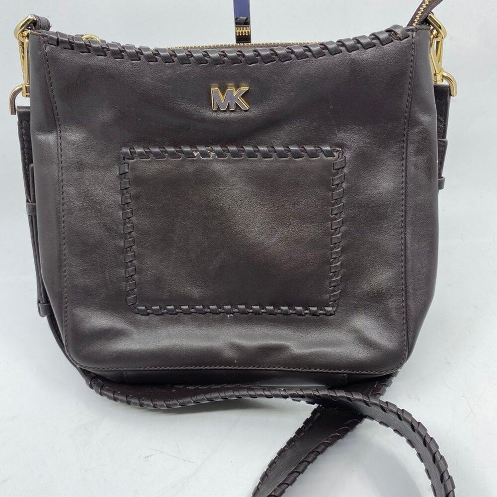 Like New Michael Kors Woven Seemed Crossbody Bag - Picture 2 of 12